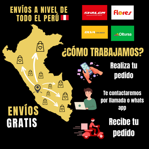 Cómo trabajamos y envíos gratis en todo el Perú
